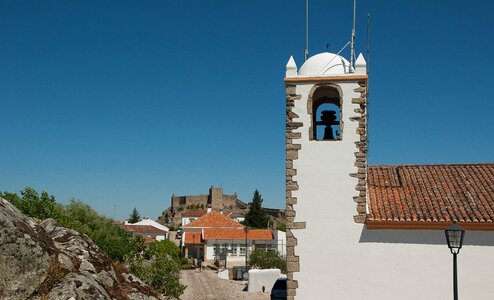 Church castle medieval village photo