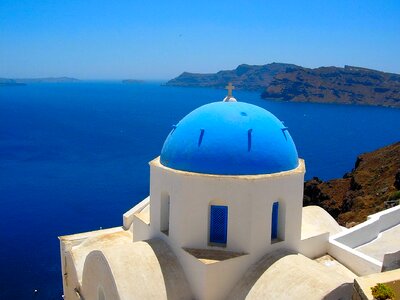 Sea landscape greece photo