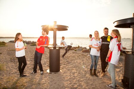 Beach celebrate glass bottle photo