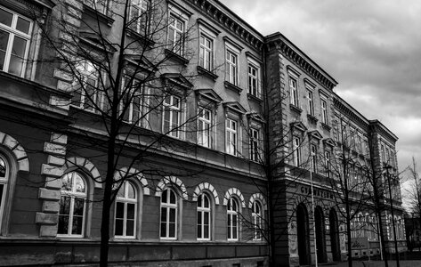 Autumn building contrast