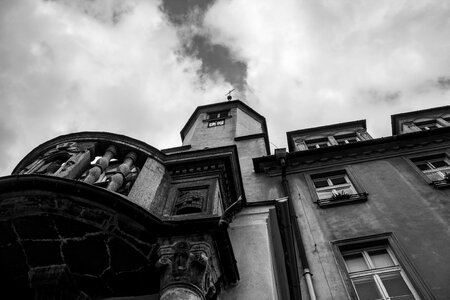 Clouds black and white sky