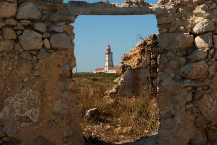 Cape espichel lighthouse ruins