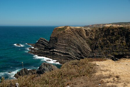 Atlantic ocean cliffs rocks photo