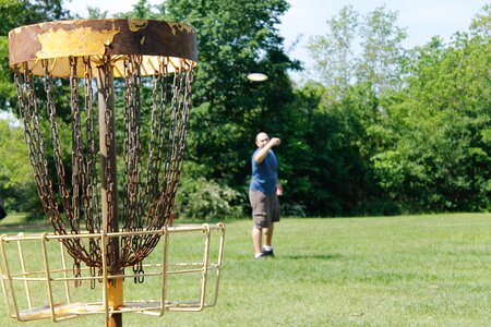 Frisbee golf green golf photo