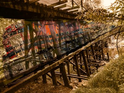 Trestle double exposure photo