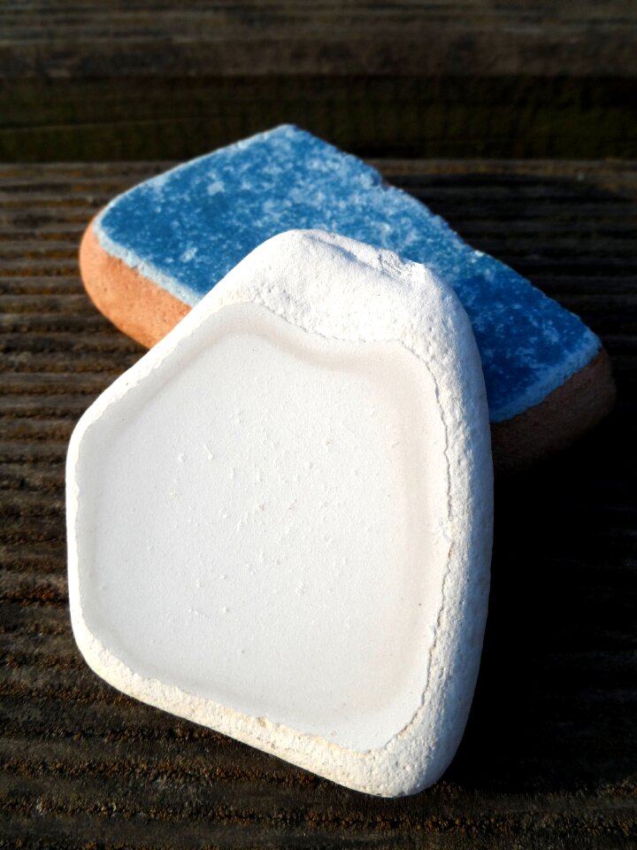 Blue sanded stones