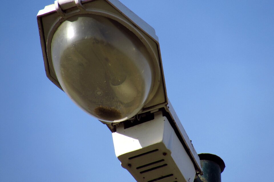 Electricity light pole street lamp photo