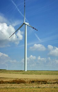 Windmill farm generator turbine photo