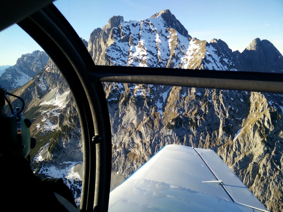 Aircraft aerial view winter