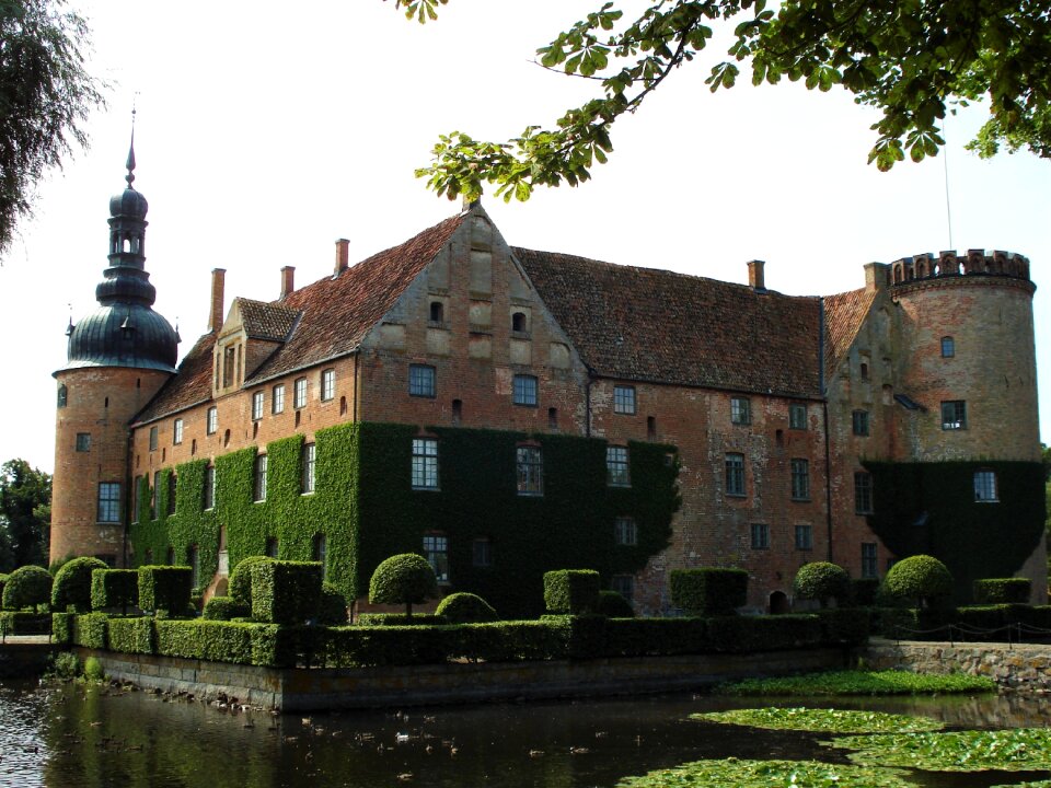 Elder efeubewachsen surrounded with moat
