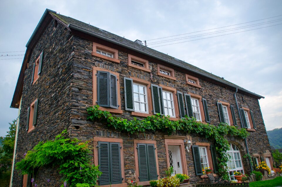 Building facade stone house
