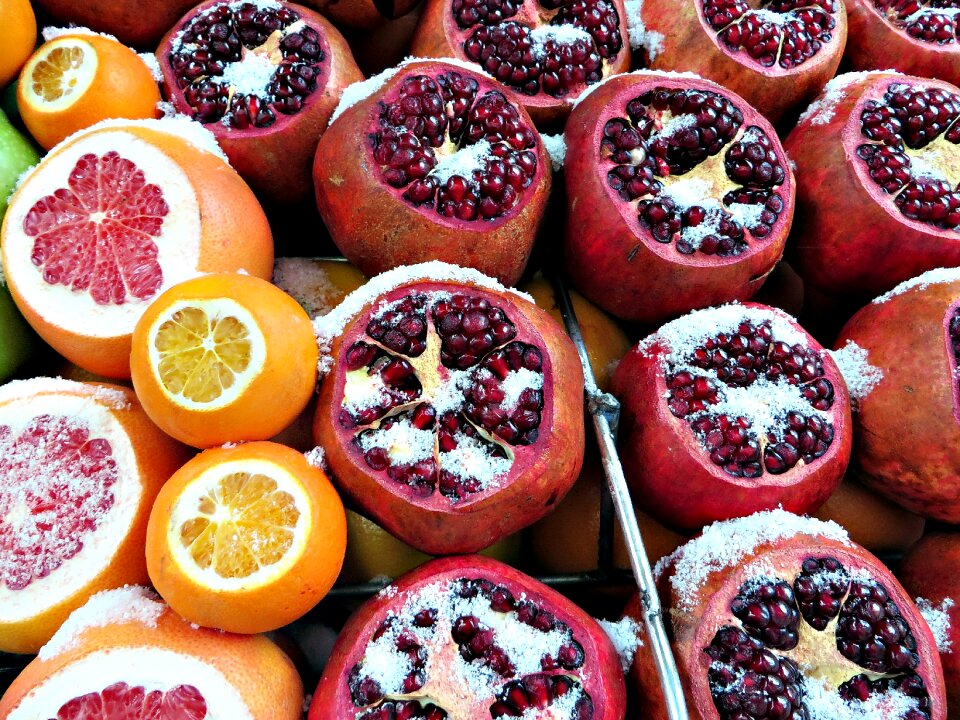 Winter pomegranate grapefruit