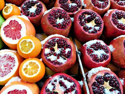 Winter pomegranate grapefruit photo