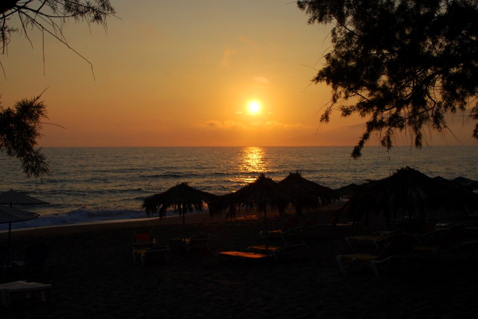 Backlighting evening sky crete