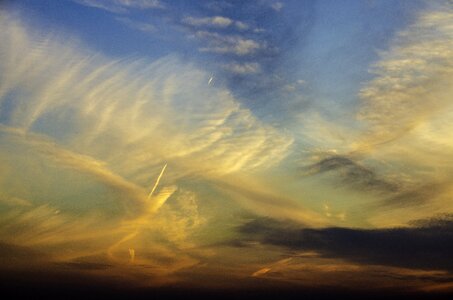 Landscape evening clouds photo