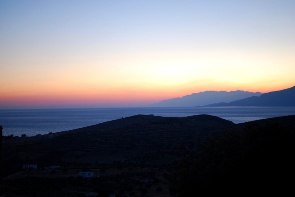 Sky afterglow mediterranean