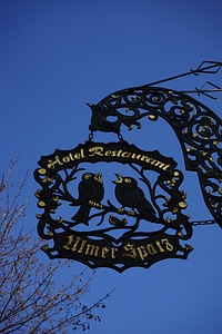 Advertising advertising sign inn