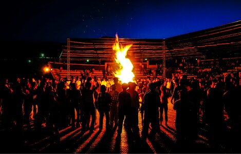 Children campfire