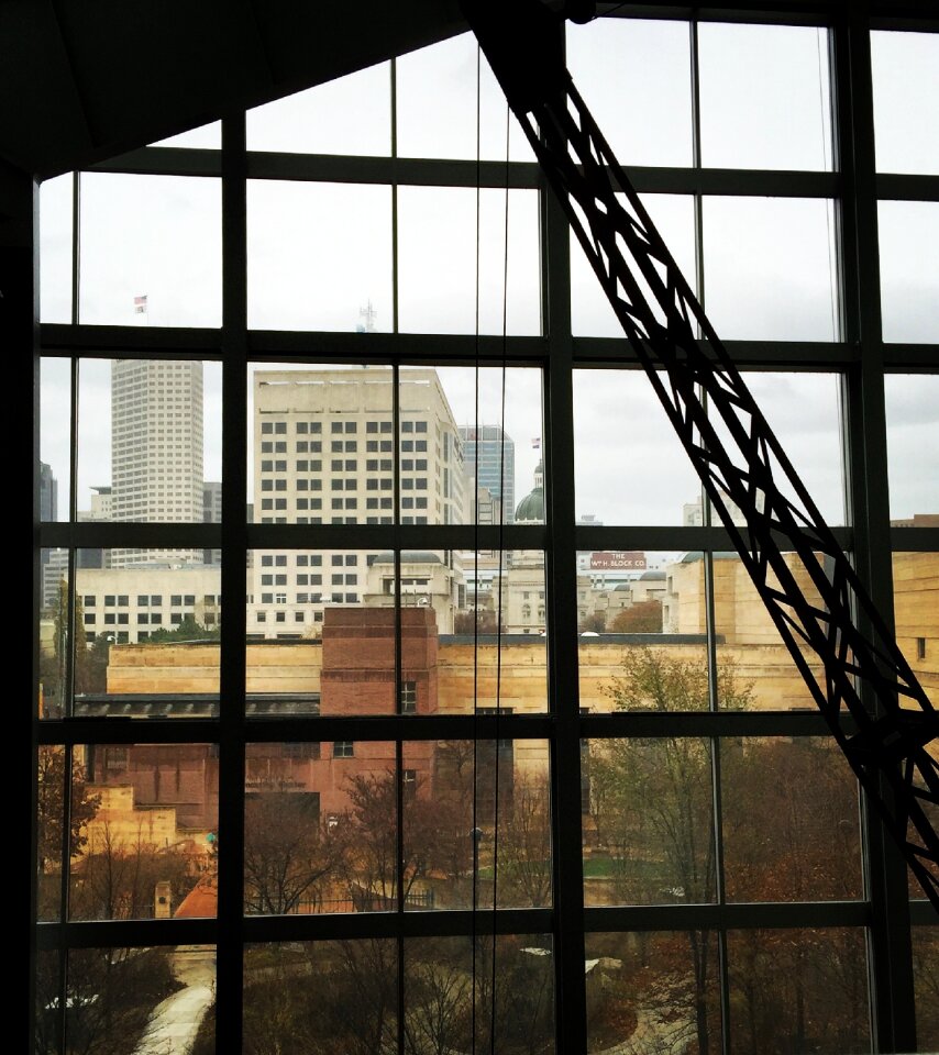Winter museum window