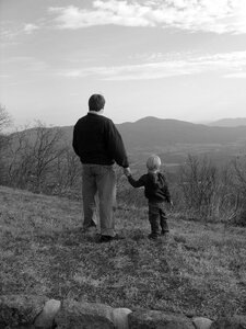 Black and white kid nature