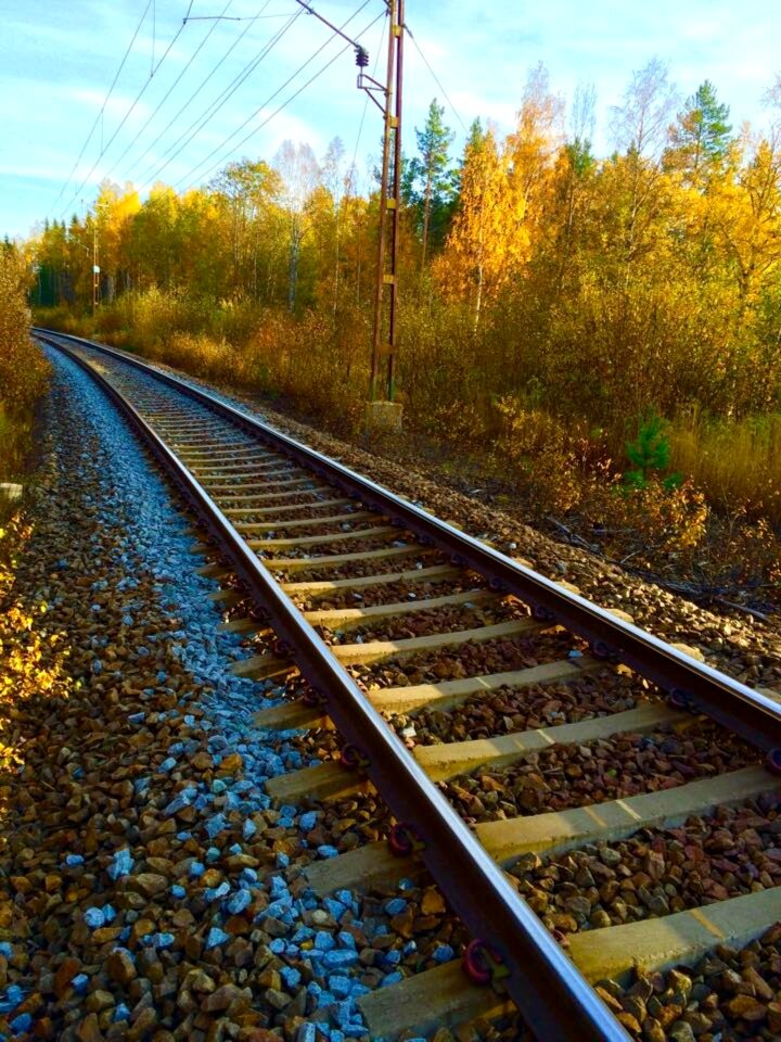 Railway railroad tracks railroad track