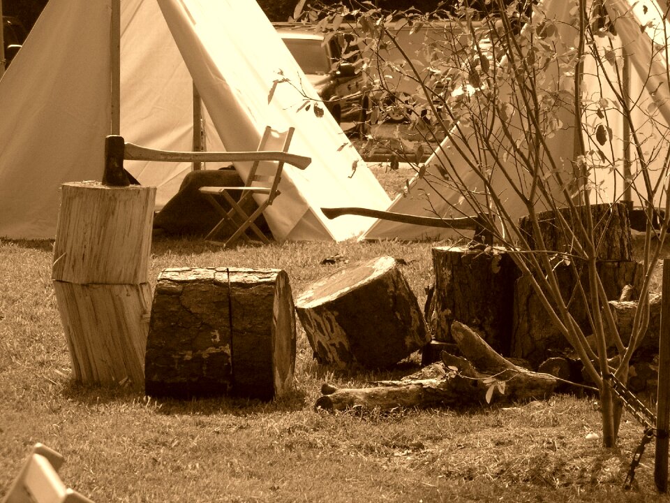 Civil war sepia firewood