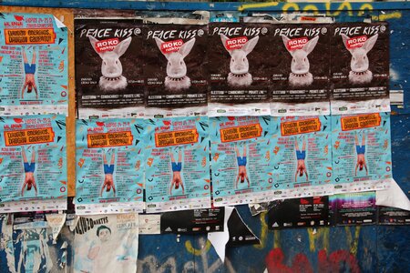 Facade poster posters glued