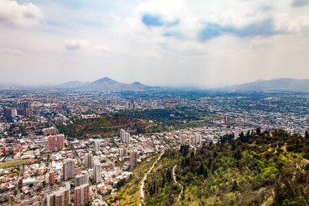 South america urban santiago photo