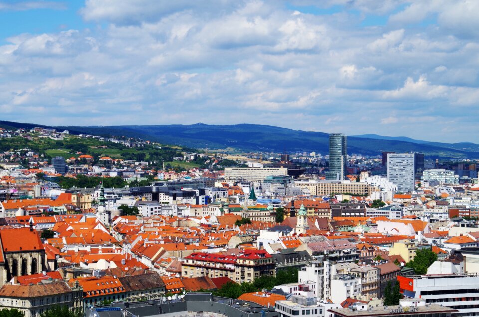 The roof of the houses megalopolis