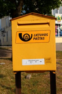 Lithuania yellow letter boxes