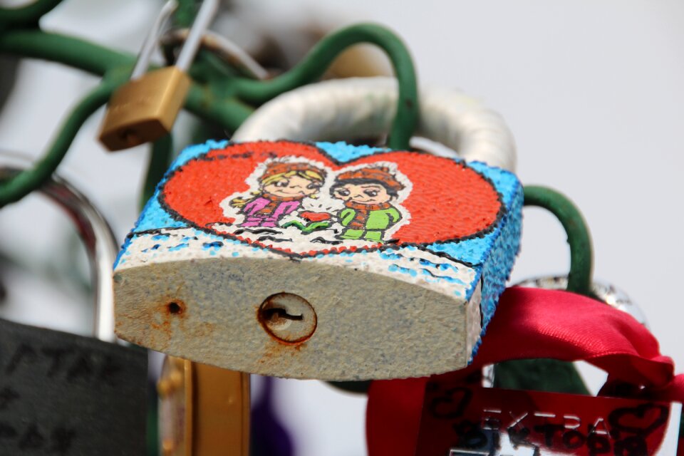 Padlocks bridge castles
