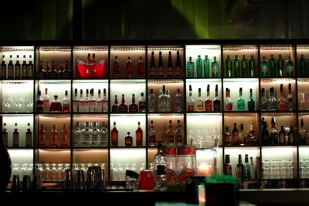 Wall gastronomy bottles