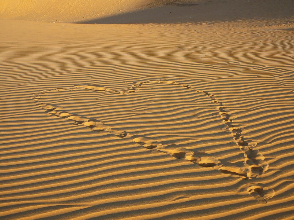Sand desert heart