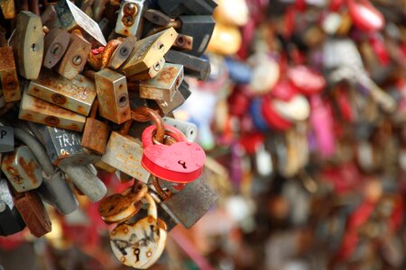 Padlocks bridge castles photo