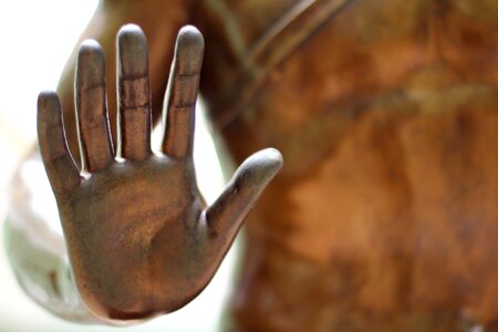Sculpture palm finger photo