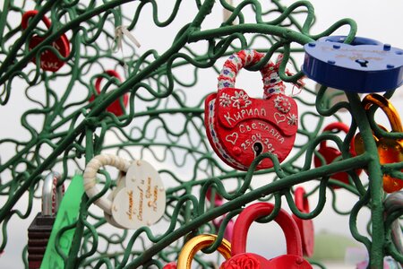 Padlocks bridge castles photo