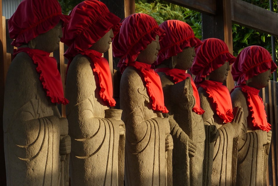 Stone statues buddhism japan