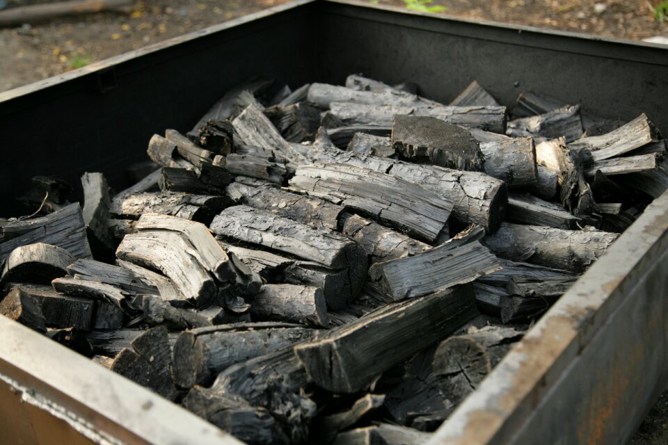Coal firewood black