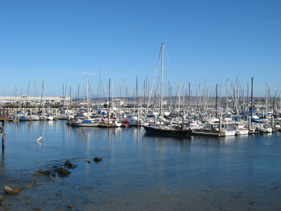 Marina sailboat dock