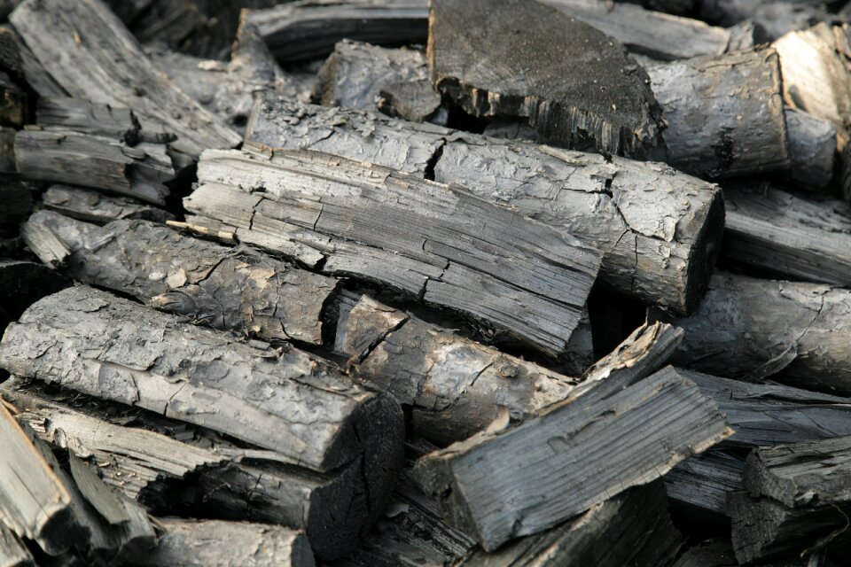Coal firewood black