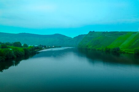 Blue hour evening twilight