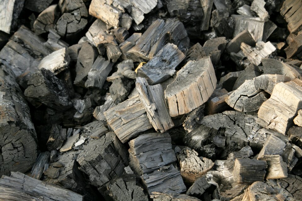Coal firewood black