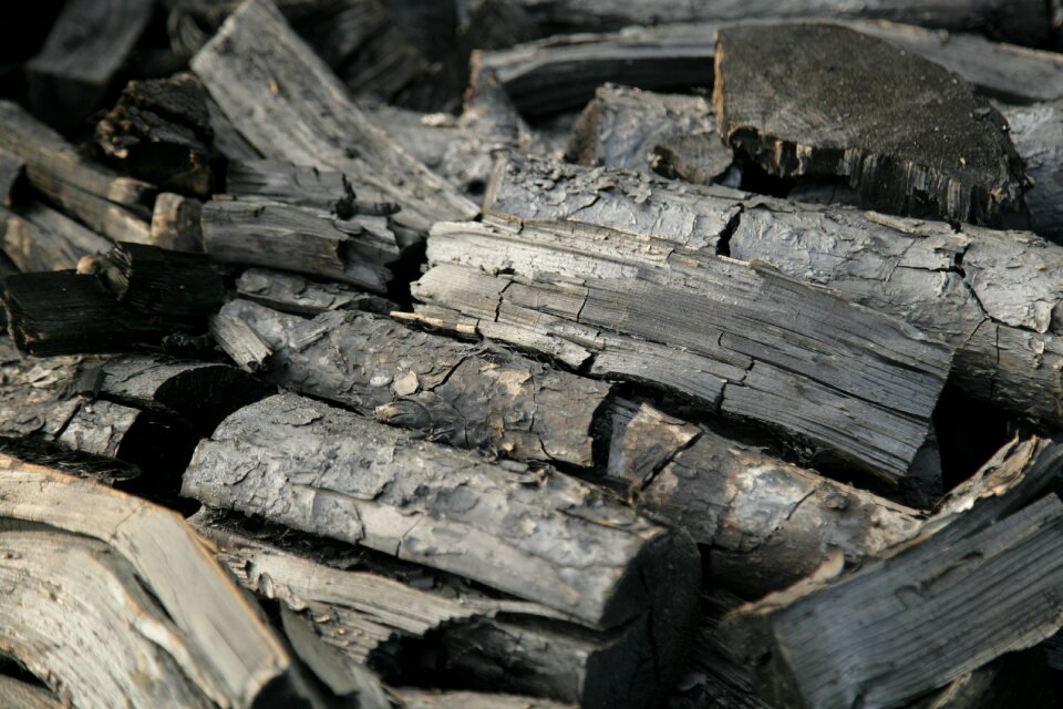 Coal firewood black
