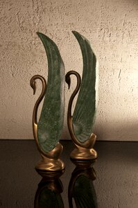 Swans stone bronze