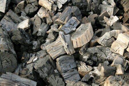 Coal firewood black