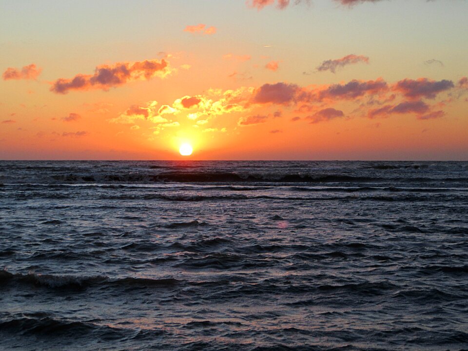 Sun water colorful sunset