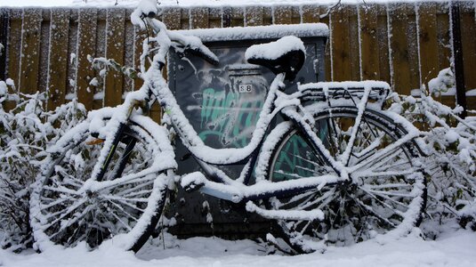 Bicycle winter still life