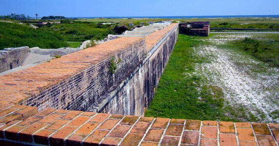 Exterior brick wall fort pickens