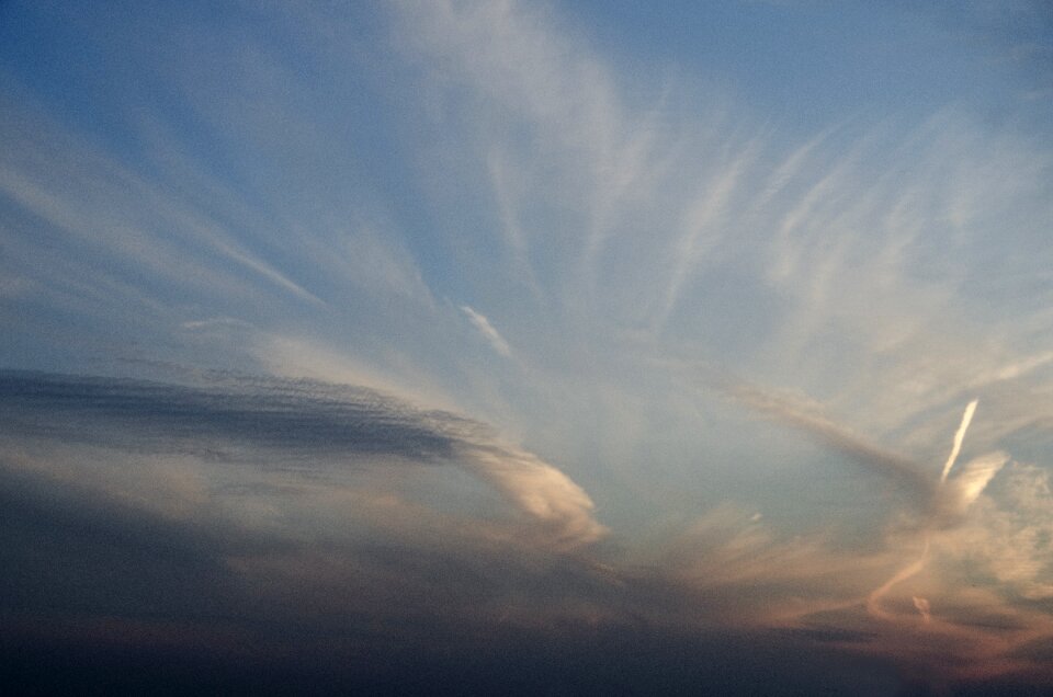 Landscape evening clouds