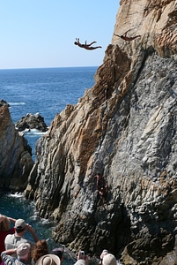 Jumping into water water ocean